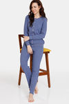 Zivame Cosy Rib Knit Poly Loungewear Top - Velvet Morning — thumbnail 4